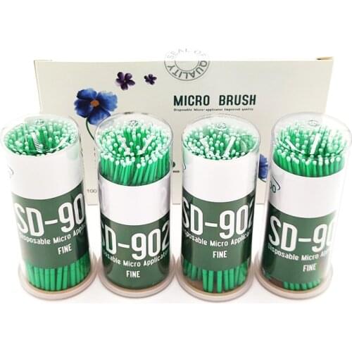 400PCS/4Bottles Dental Disposable Micro Applicator Brush Bendable Brushes Applicators Micro Dentistry Odontologia Extension Tool