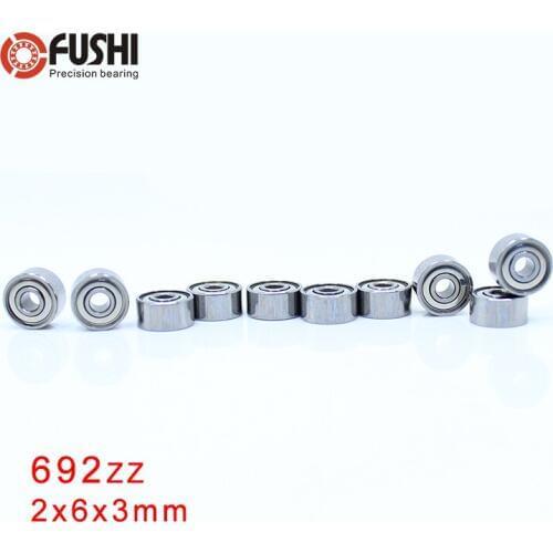 692ZZ ABEC-1 (10PCS) 2x6x3mm Miniature Ball Bearings 619/2ZZ