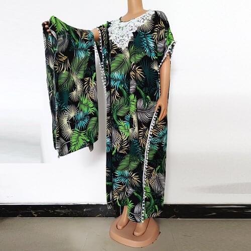 African Dresses for Women Plus Size Traditional Dashiki Appliques Tassel Dubai Muslim Long Maxi Dress Africa Robe