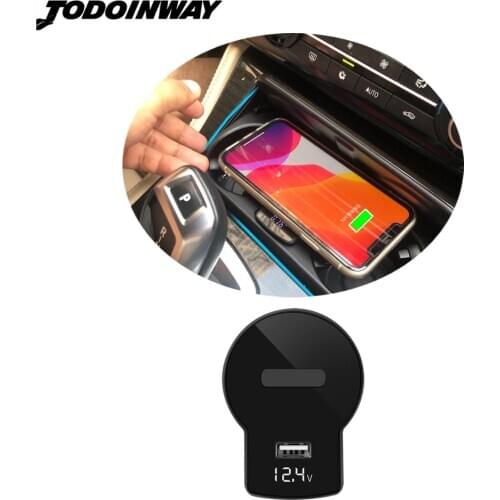 Car wireless charger for bmw 5 series F10 F18 520i 523i 535i smart sensing charge lighter adapter for iphone 11 charging board