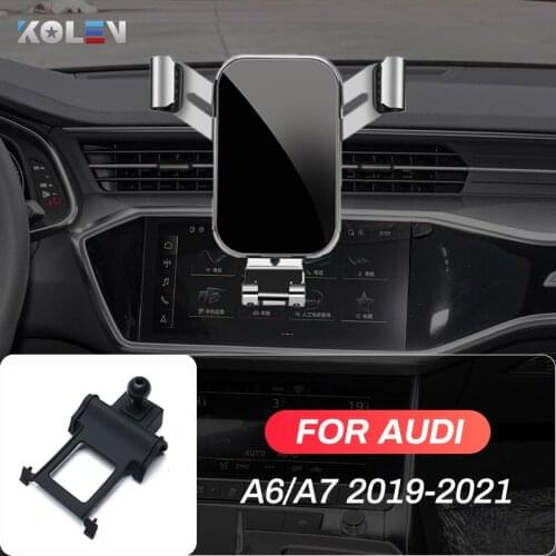 Car Mobile Phone Holder For Audi A6 A7 2019 2020 2021 GPS Gravity Stand Special Mount Support Navigation Bracket Car Accessories