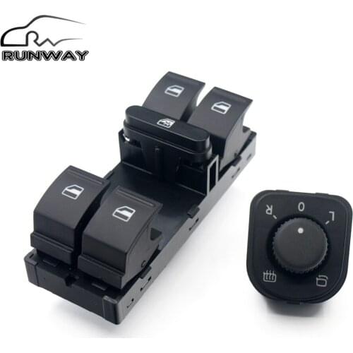 Free shipping! Mirror Window Switch For Volkswagen VW jetta mk5 golf 5 6 tiguan passat b6 CC 1K0 959 565J 5k4 959 857 2PCS/SET