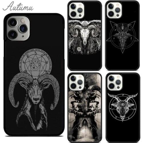 Goat Head Satan Phone Case for iPhone 11 12 Pro Max mini X XR XS SE 2020 5 6S 7 8 Plus Samsung Galaxy S8 S9 S10 Cover shell