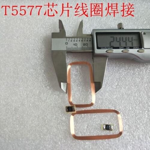 125KHz ID writable T5577 chip and coils RFID COB and antenna 10pcs/Lot 44*25*0.25mm