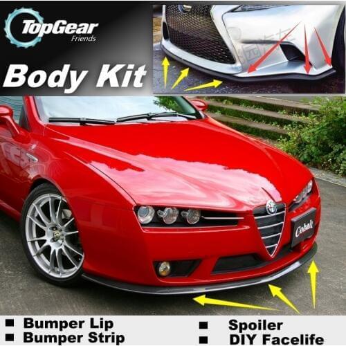 Bumper Lip Deflector Lips For Alfa Romeo 159 AR 2005~2019 Front Spoiler Skirt For TOPGEAR Friends Car Tuning / Body Kit / Strip