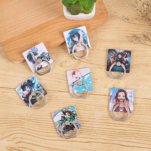 Anime Demon Slayer: Kimetsu no Yaiba Phone Holder Kamado Tanjirou Phone Stand Acrylic Mobile Phone Finger Ring Holder