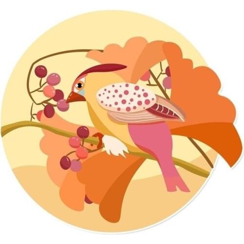 3D Interesting Graphics Fashion Sparrow Decor Car Sticker Quality Vinyl Material Scratch-proof Waterproof Sunscreen Kk14*13cm