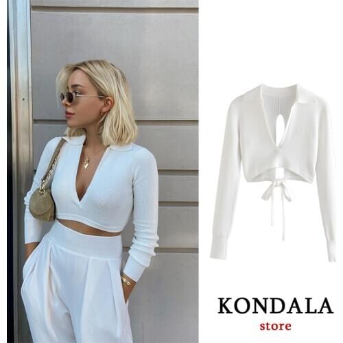 Женские укороченные футболки KONDALA China At AliExpress