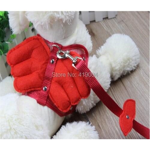Angel wing Wings Dog Pet Harness Leash Collar S M L Size Fedex dhl Free shipping ,50pcs/lot