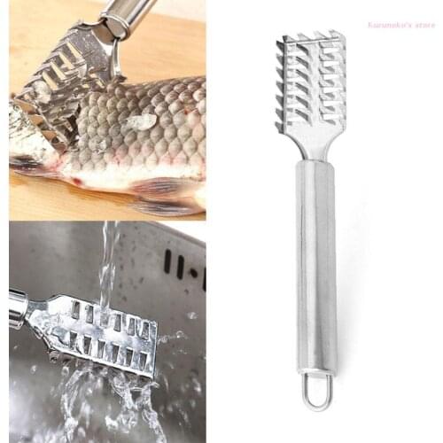 HX6D Kitchen Tool Stainless Steel Fish Scale Remover Cleaner Scaler Scraper Peeler