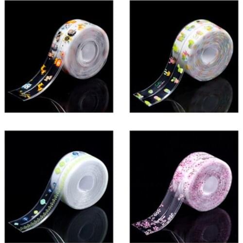 3.8x320cm Kitchen Bathroom Sink Antifouling Tape Reusable Waterproof Mold Proof Wall Sealing Strip Adhesive Tapes Decor Stickers