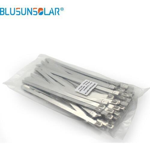 BULSUNSOLARA lot 2000 pcs hot selling Material 304 Stainless cable tie(ball lock) wide:7.9mm Long:500mm,shiped by Fedex or DHL