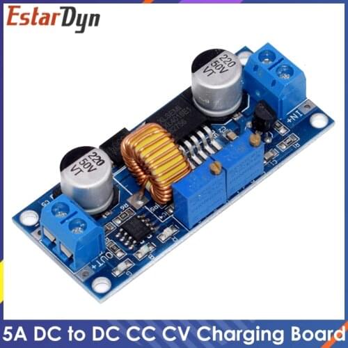 CC/CV 5A Lithium Charger Board XL4015 Adjustable 6-38V To 1.25-36V DC Step Down Power Supply Buck Module