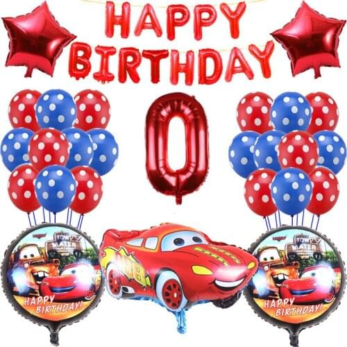 Disney Car Foil Balloons Happy Birthday Flag Party Supplies Kids Faovr Party Kidsroom Decorations Gifts For Childrens Balls