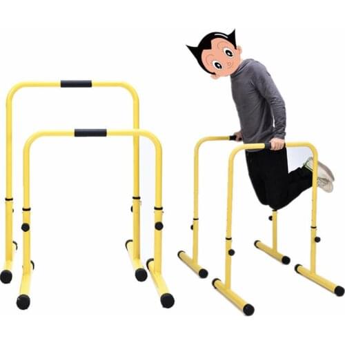 Multi-functional Fitness Station Stabilizer Dip Stands, 4 Grade Adjust Height Parallel Bars, Max User Weight 440LBS/200KG