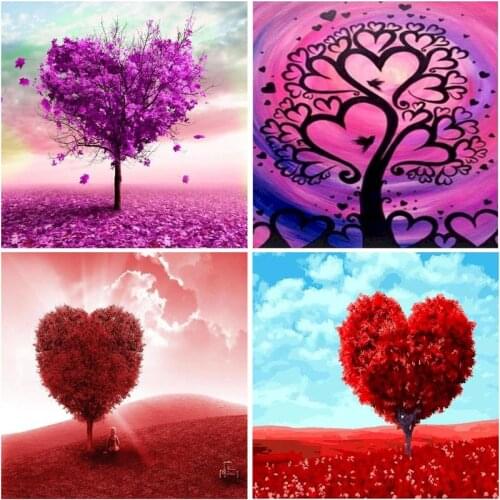 SDOYUNO Painting By Number Canvas Kits Landscape HandPainted DIY Gift 40x50cm Pictures By Numbers Tree Home Bedroom Wall Artwork
