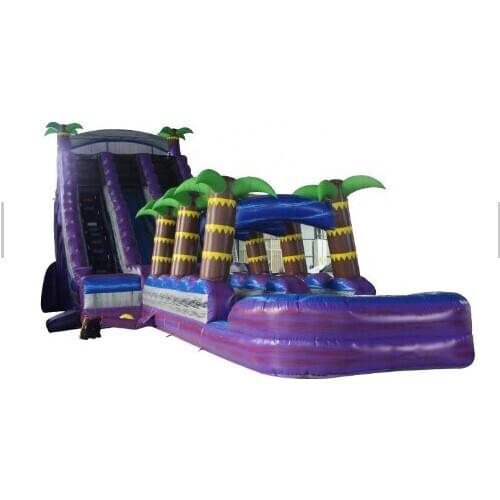 New arrvail commercial tropical palm tree inflatable water slide for sale