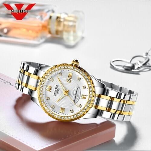 NIBOSI 2020 New Gold Watch Women Watches Ladies Creative Steel Womens Bracelet Watches Female Waterproof Clock Relogio Feminino