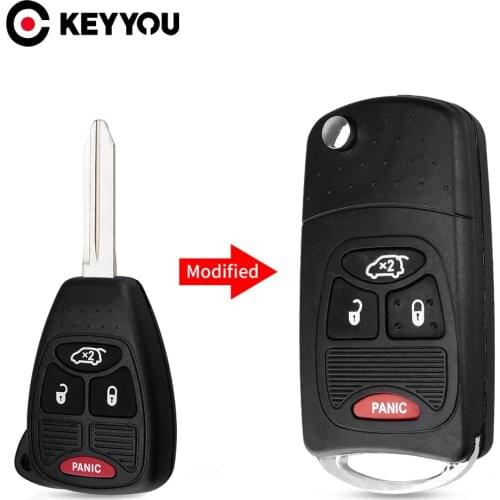 New 4 Buttons 4 Buttons Remote Flip Folding Key Shell Case For Chrysler Sebring Pacifica Dodge