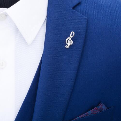 Newly Classic Brooches For Women Men Music Note Brass Lapel Pins Hot Sale Badge Clothing Bags Backpacks Jackets Hat Ornament