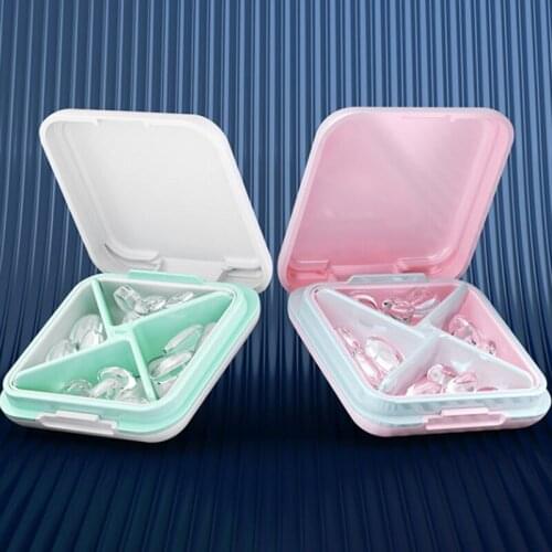 New Pill Capsule Storage Box 4 Compartments Waterproof Pill Box Vitamin Container for Storing Travel Pill Box Plastic Box