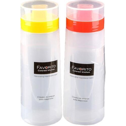 4 Holes Plastic Kitchen Seasoning Container Clear Squeeze Bottles Sauce Oil Dressing Salad Ketchup Condiment Dispenser Bottle