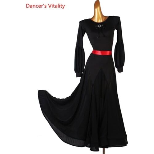 Ballroom Dance Dress Female Adult Child Temperament Backless Big Swing Skirt Profession Custom Performance Practice Clothing