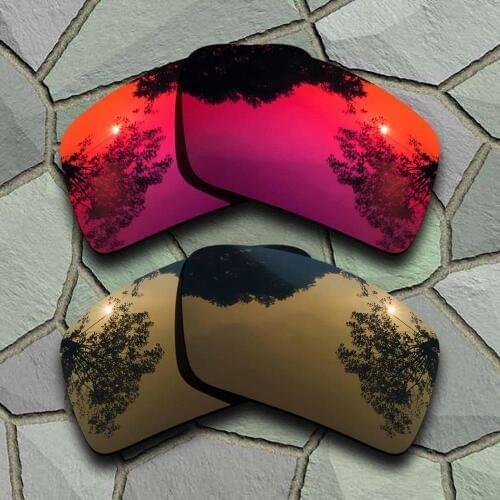 Violet Red&Bronze Copper Sunglasses Polarized Replacement Lenses for Oakley Eyepatch 2