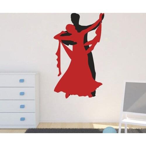 Poster Dancing Couple Wall Poster Vinyl Wall Stickers For Bedroom Poster Home Decor Stickers Nursery Dance Studio Decor ZW138