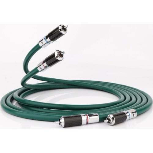 Preffair High Quality X411 OCC RCA To RCA Cable Interconnect Audio Cable With Rhodium Plated RCA Male Plug HIFI Audio RCA Cable