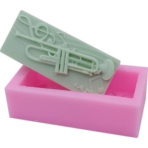 Monqui Trombone Silicone Soap Molds Candle Molds Art Craft Molds Resin Molds
