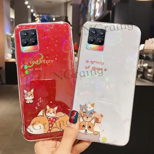 Phone case Realme 8 8pro 4G 5G Cute Cartoon Bear Silicone Colorful Back Cover Realme 8 8pro 4G 5G
