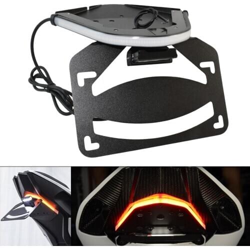 LED Light Integrated Taillight Turn Signals Tail Tidy Fender Eliminator License Plate Bracket Kit For BMW S1000RR 2019 2020 2021