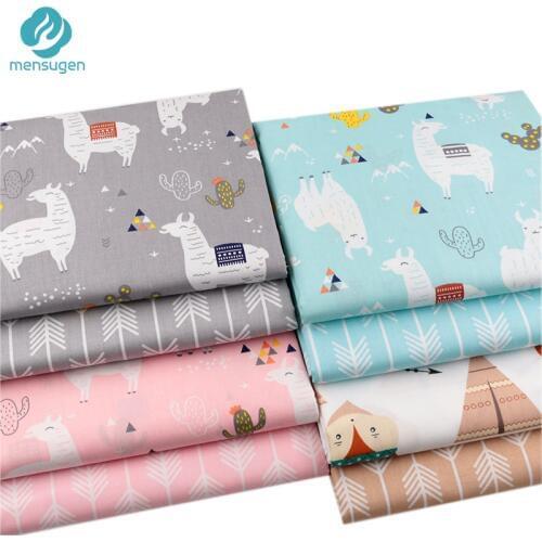 Fabric Meters Cartoon Alpaca Arrow Cotton Fabrics for Baby Bedding Sheets Quilting Sewing Blanket Pillows DIY Fabrics Material