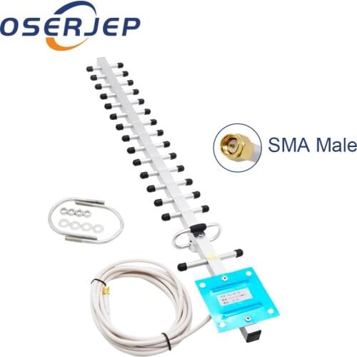 3g 4g Lte outdoor antenna, 18dbi Yagi antenna with SMA connector and 0.3M/1.5M/3M/5M cable