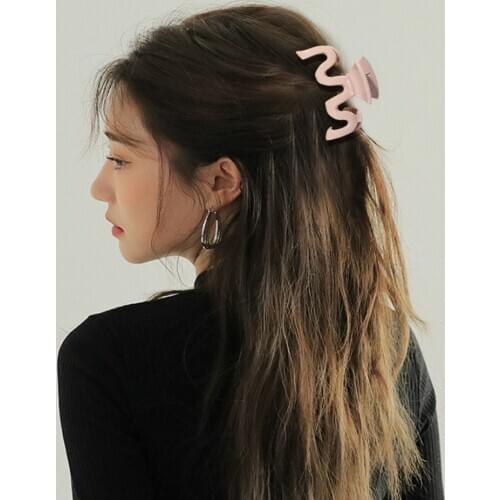 Hair Clip Elegant Pure Color Hairpin Plastic Transparent Hair Crab Claw Large Ponytail Hair Accessories For Women Hair Clip