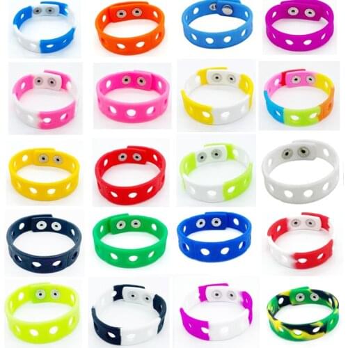 1PCS 18CM Candy Color Silicone Wristbands Soft Bracelets Bands fit for Charms Flexible Wrist Band Sports Braclets Gift