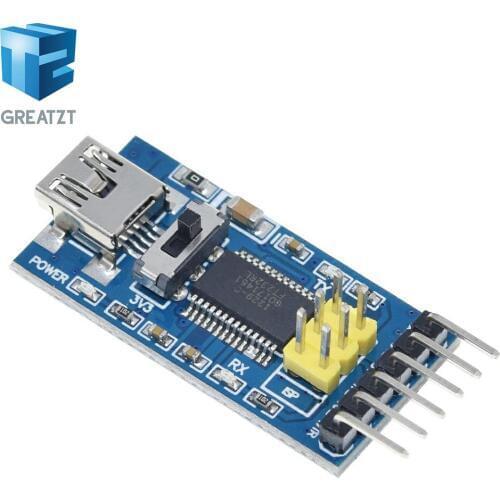 1pc Basic Breakout Board for arduino FTDI FT232RL USB To TTL Serial IC Adapter Converter Module for arduino 3.3V 5V FT232 Switch