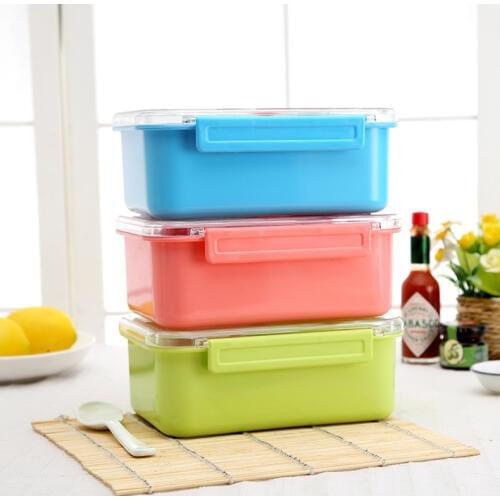 1PC Microwave Bento Lunch Box Ecofriendly Outdoor Portable Microwave Lunch Box Food Containers 900ml OK 0340