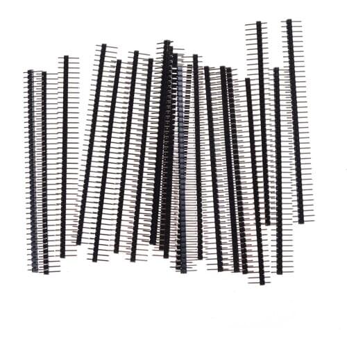 20X Single Male Elektronik Pin Header For Arduin 1x40 Row 2.54 Breakable 40 Pins Connector Strip Board Module Electronic Part