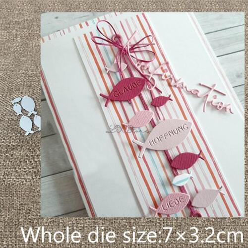 New Design Craft Metal stencil mold Cutting Dies 5pcs fish decoration scrapbook die cuts Album Paper Card Craft Embossing