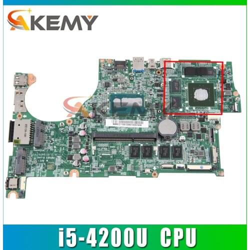 Akemy laptop Motherboard For ACER Aspire V5-573P i5-4200U Mainboard DAZRQMB18F0 SR170 N14P-GT-A2 4GB RAM DDR3
