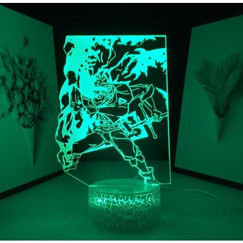 Black Clover Anime Figure Asta 3D LED Lamp for Child Bedroom Decor Night Light Kids Birthday Gift Manga Black Clover Table Lamp