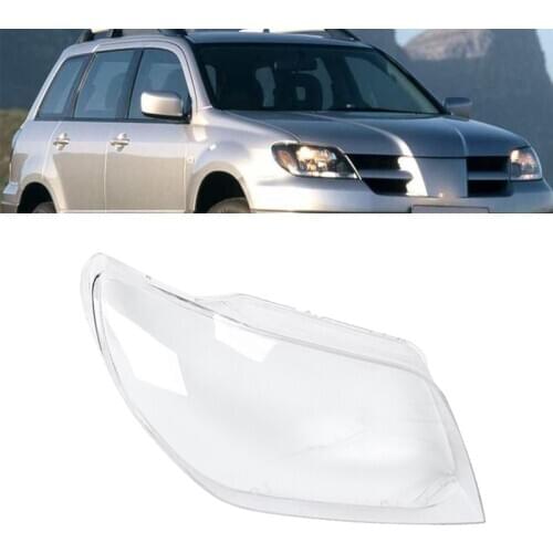 Car Clear Front Headlight Lens Cover Replacement Headlight Shell Cover for Mitsubishi Outlander 2004 2005 2006