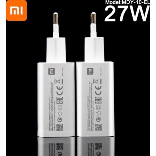 Xiaomi quick charger QC4.0 27W fast charging adapter type c cable for Mi9 10 9t Poco F2 Pro X3 X2 Redmi note 7 8 9 9s k20 30 pro