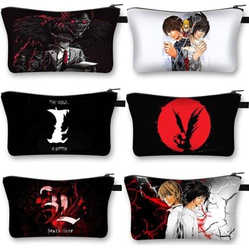 Death Note Shinigami Ryuk Cosmetic Bag Anime Print Girl Fashion Cosmetic Case Personalized Travel Storage Bag