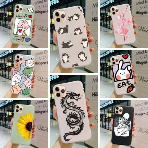 Phone Case For Xiaomi Redmi K20 K30 K30i K40 Pro S2 Cover Cute Dragon Animal Painted Soft TPU Silicone Matte Back Bumper
