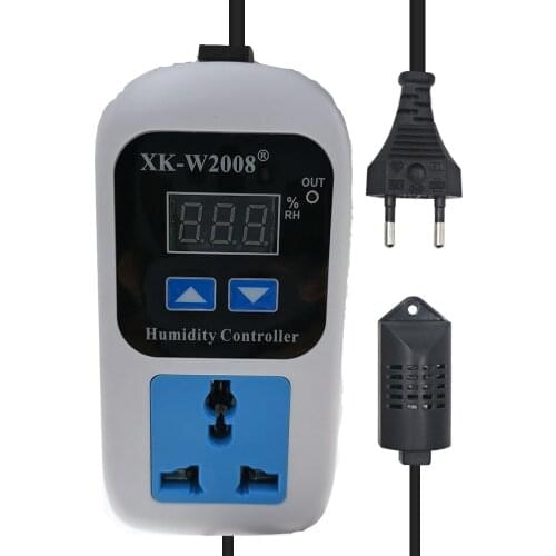 110-220V 00%~99%RH Digital Humidity Controller Humidity Moisture Control Switch Socket Outlet Inlet EU Plug Hygrometer Hygrostat