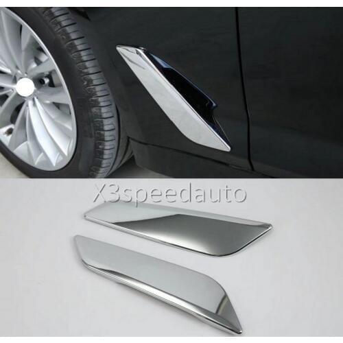 For BMW 5 Series G30 2017-2019 Side Body Fender Air Vent Outlet Trim 2pcs Chrome ABS Car-styling High Quality