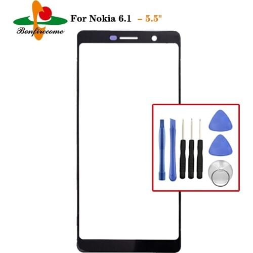For Nokia 6.1 LCD Front Touch Screen Glass Outer Lens Replacement